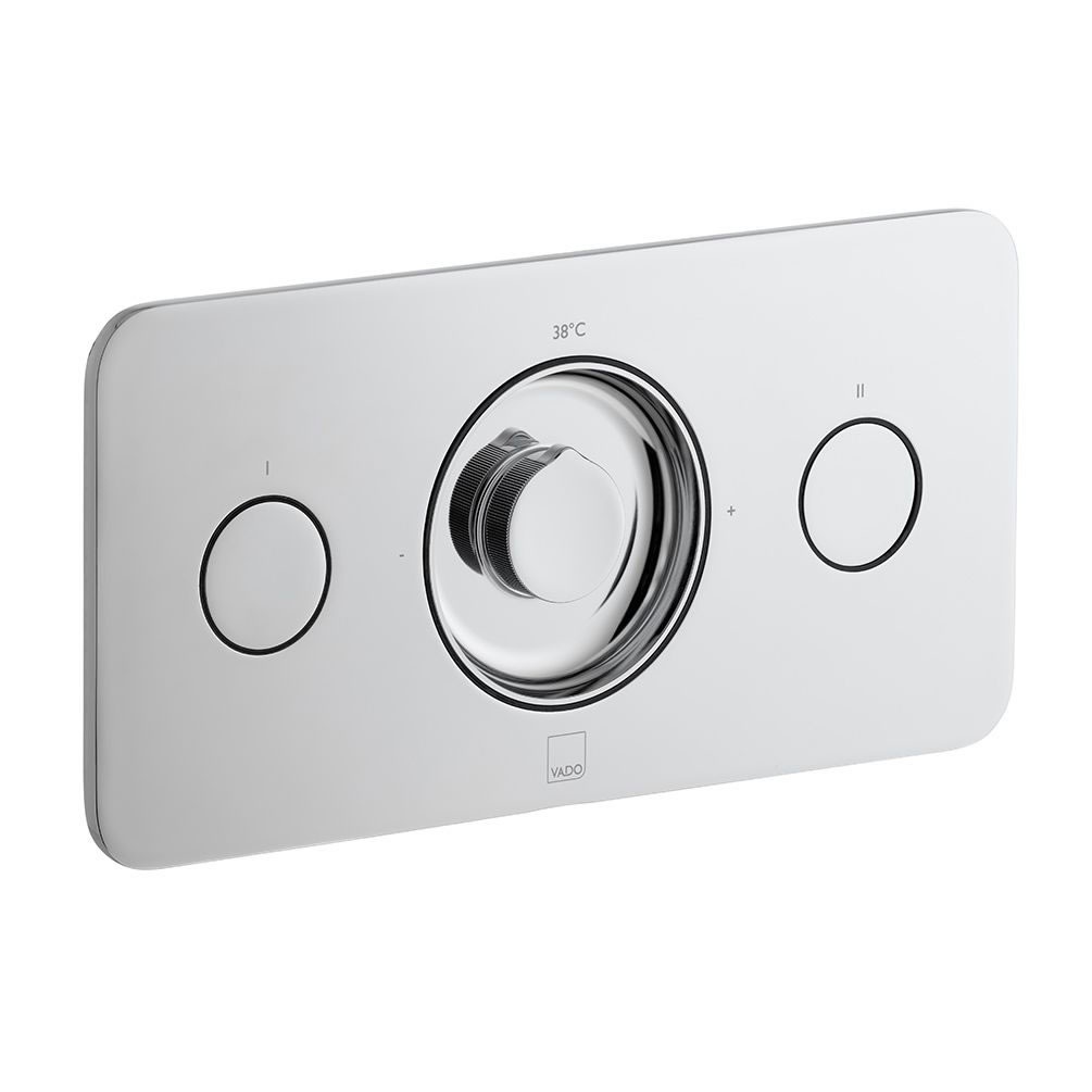 Cutout image of Vado Zone Horizontal Dual-Outlet Thermostatic Shower Valve